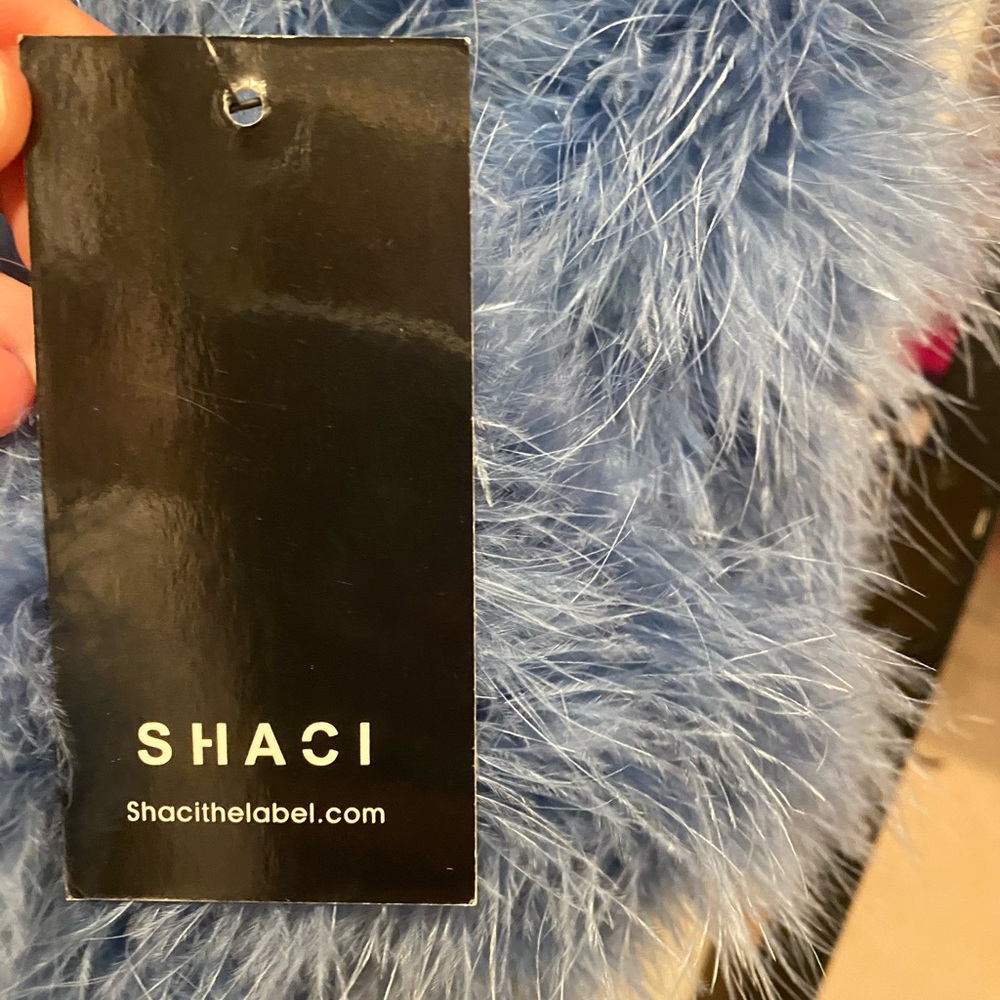Blue furry jacket - Picture 3 of 3